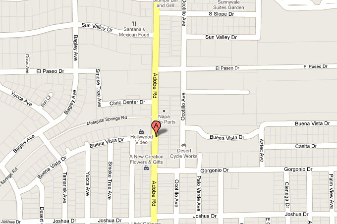 Map to Copy Center Plus Inc. 29 Palms office