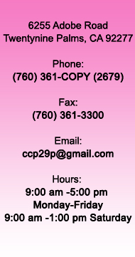 Contact and Location Of Copy Center Plus 29 Palms Contact and Location Of Copy Center Plus 29 Palms
